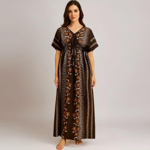 Women's Cotton Kaftan Nighty - Style 006