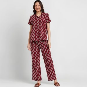 Women's Cotton Pajama Set Plus Size - Style 008