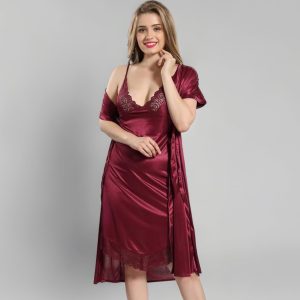 Women's Satin Babydoll Lingerie - Style 032