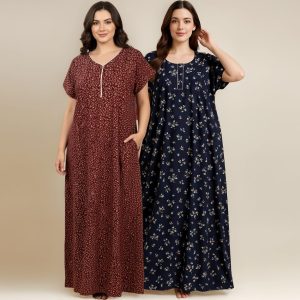 Women's Cotton Nightdress Pack of 2 - Style 033