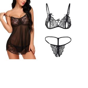 Women's Lace Babydoll Lingerie - Style 041