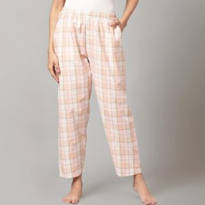 Women's Cotton Lounge Pants with Pocket - Style 048