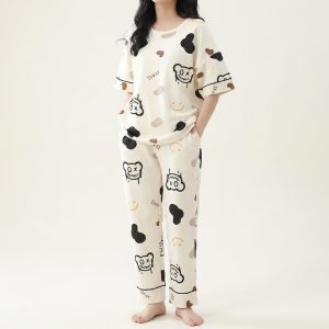 Women’s Soft Fabric Pajama Set Full Sleeve – Style 001