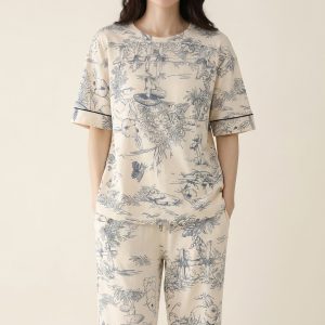 Women’s Soft Fabric Pajama Set Full Sleeve – Style 005