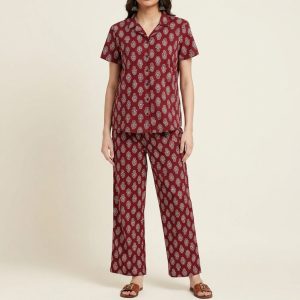 Women’s Cotton Pajama Set Plus Size – Style 008