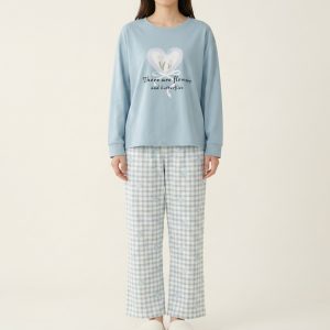 Women’s Soft Fabric Pajama Set Full Sleeve – Style 010
