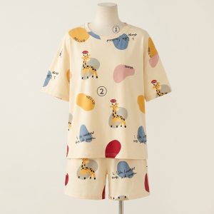 Women’s Soft Fabric Shorts Night Suit Short Sleeve – Style 012