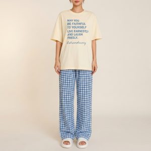 Women’s Soft Fabric Pajama Set Full Sleeve – Style 017