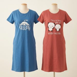 Women’s Cotton Printed Nightdress with Pocket – Style 038