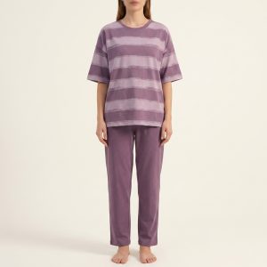 Women’s Soft Fabric Pajama Set Full Sleeve – Style 045