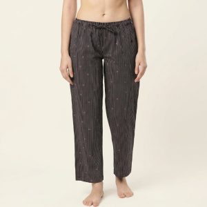 Women’s Cotton Striped Lounge Pants with Pocket – Style 052