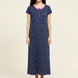 Women’s Cotton Printed Nightdress – Style 065
