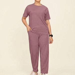 Women’s Polyester Pajama Set with Pocket – Style 071