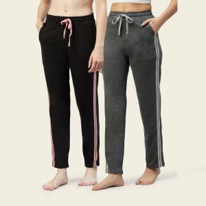 Women’s Cotton Striped Lounge Pants Pack of 2 – Style 079