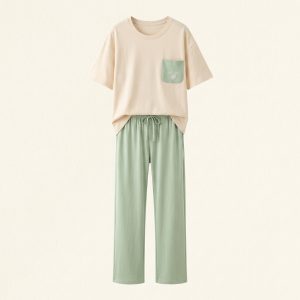 Women’s Cotton Printed Pajama Set Short Sleeve – Style 082