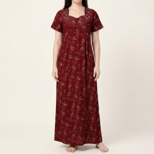 Women’s Soft Fabric Printed Nightdress – Style 101