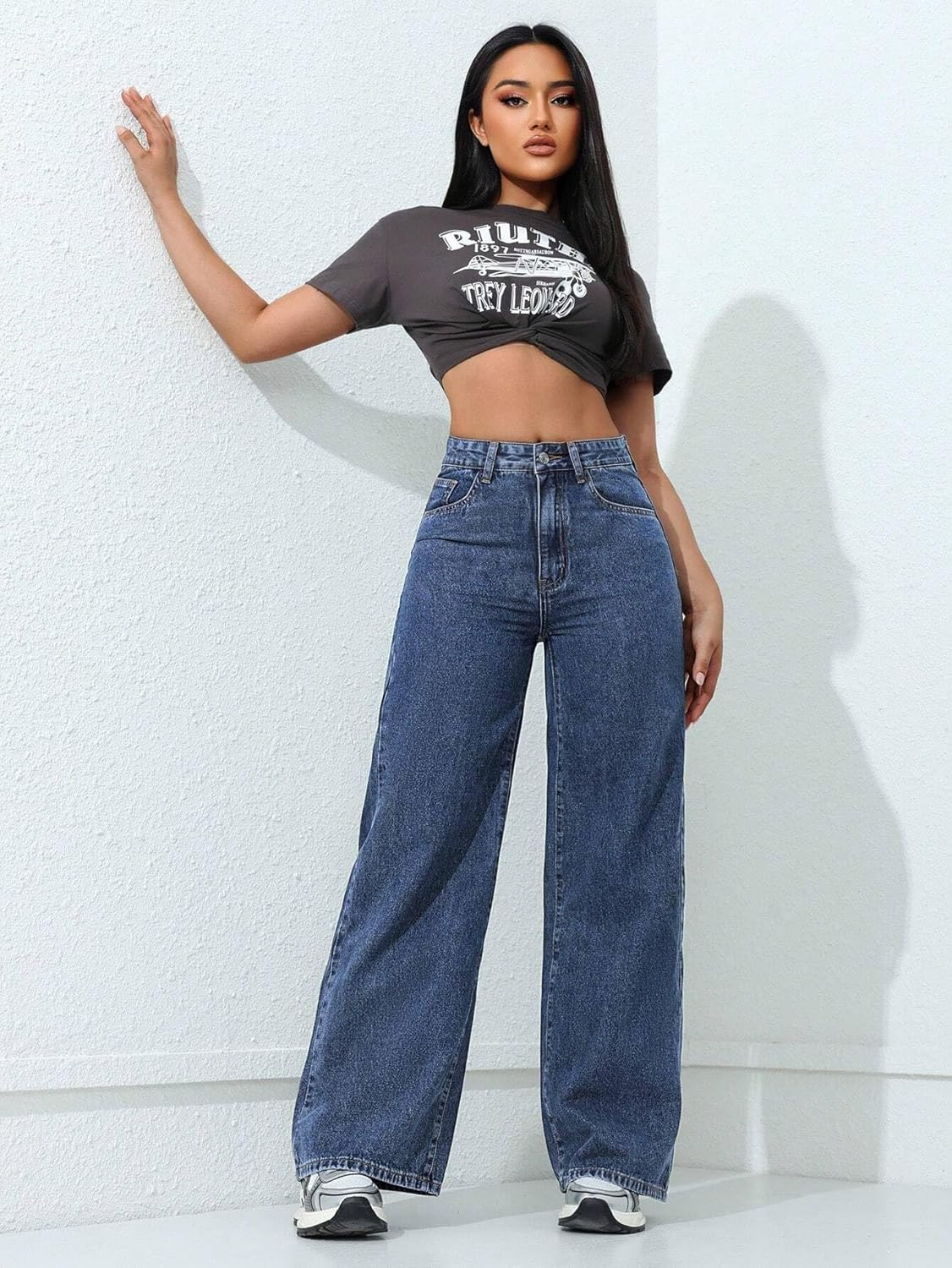 Women High-Rise Relaxed Baggy Jeans - Image 2