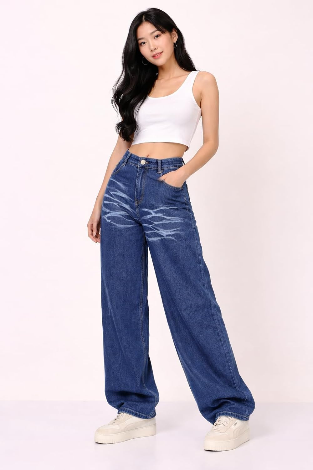 Women High-Rise Relaxed Baggy Jeans - Image 36