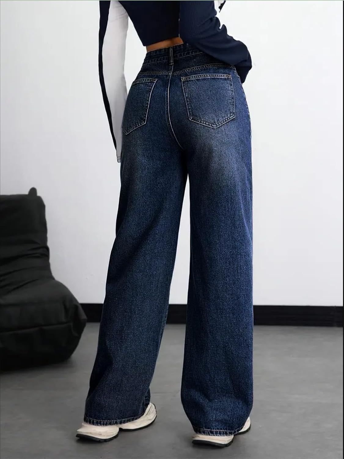 Women Stretch High-Waist Baggy Denim Jeans - Image 15