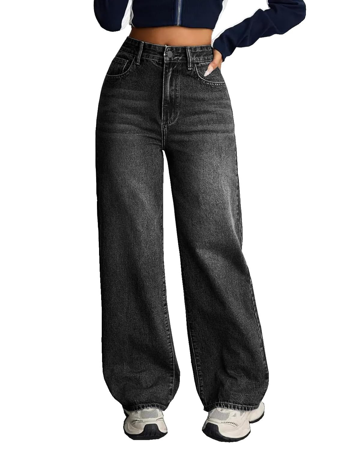 Women Stretch High-Waist Baggy Denim Jeans - Image 19