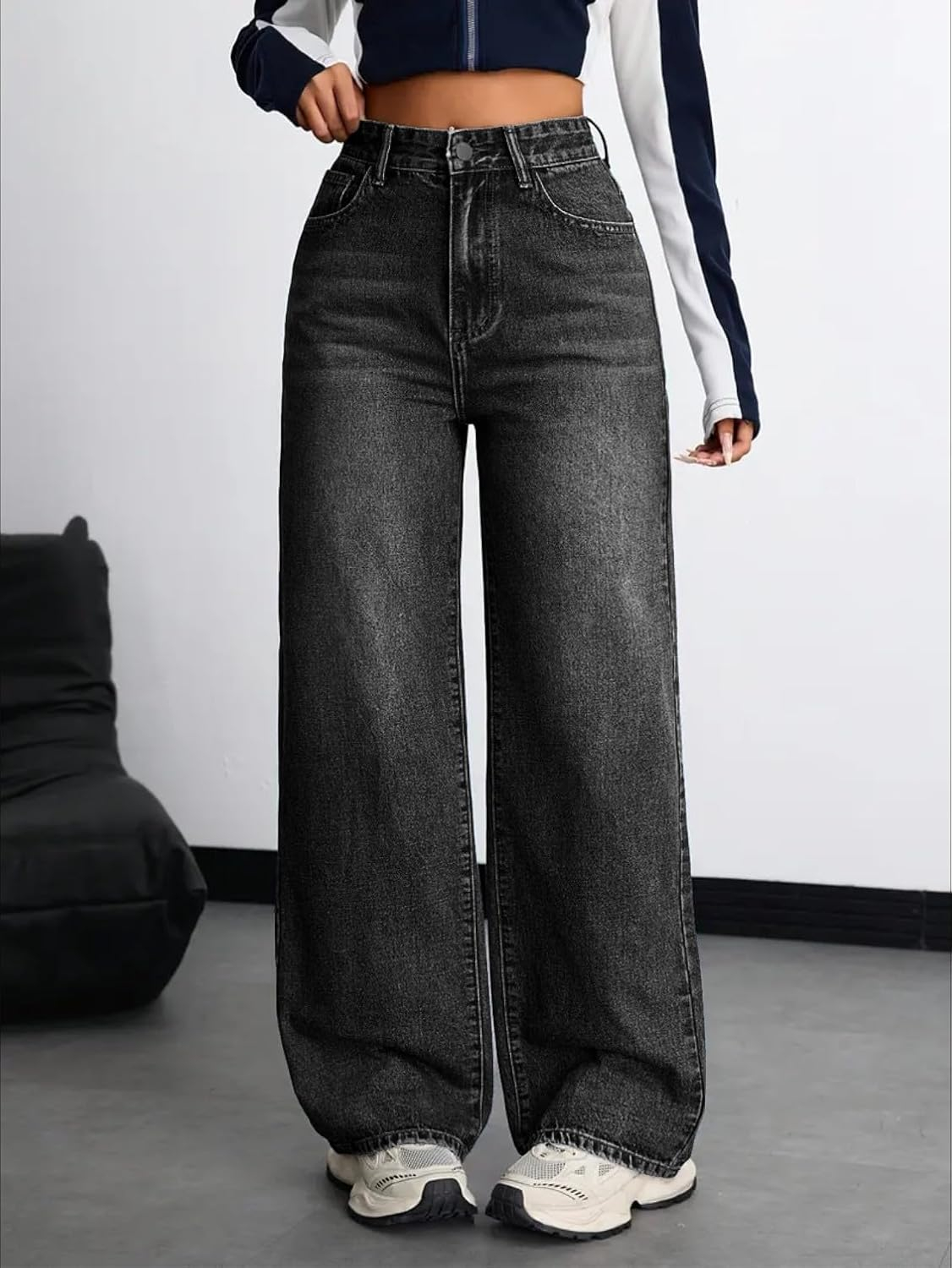 Women Stretch High-Waist Baggy Denim Jeans - Image 20