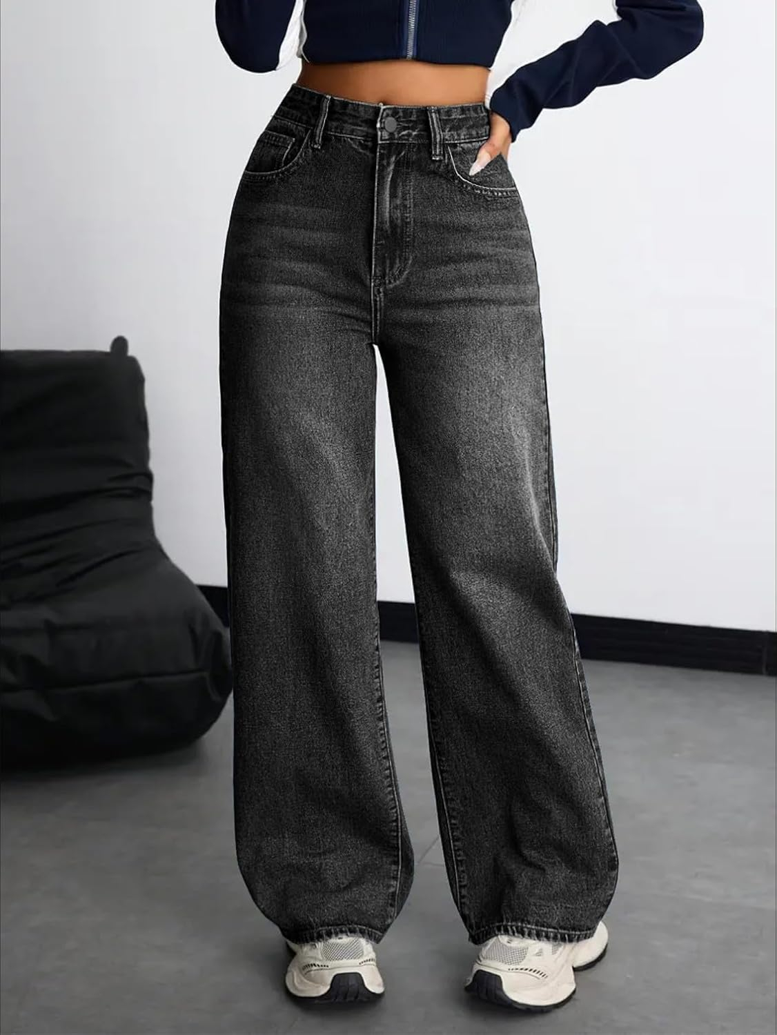 Women Stretch High-Waist Baggy Denim Jeans - Image 22