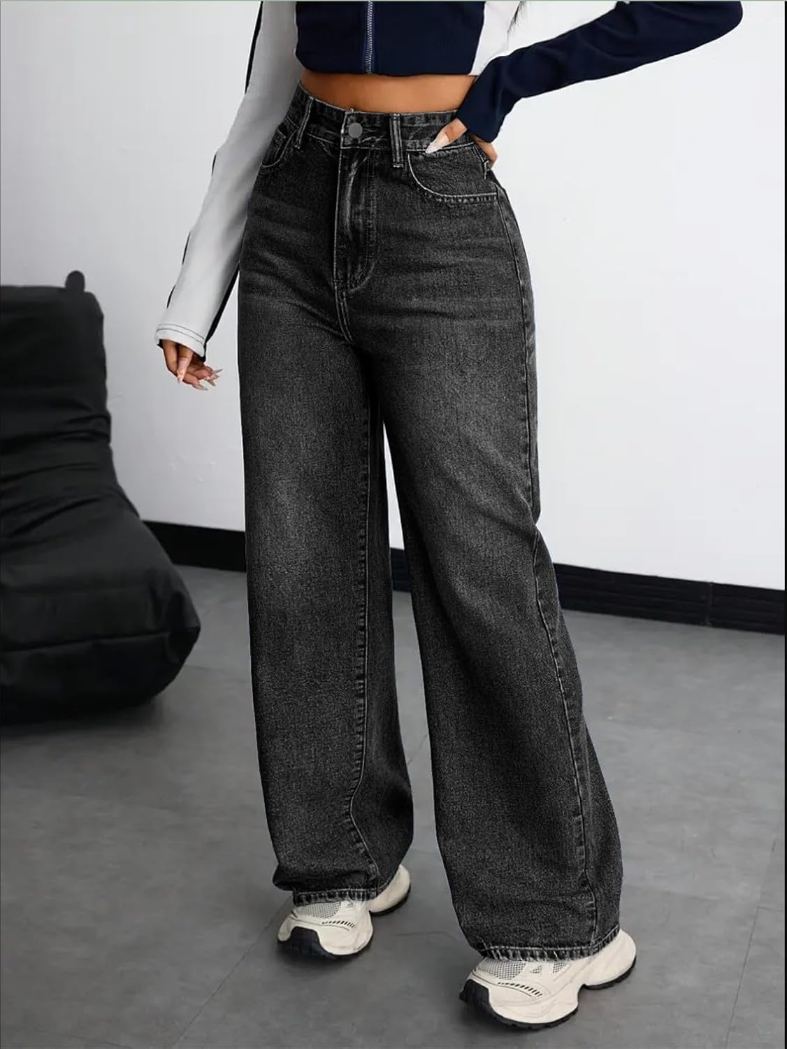 Women Stretch High-Waist Baggy Denim Jeans - Image 23