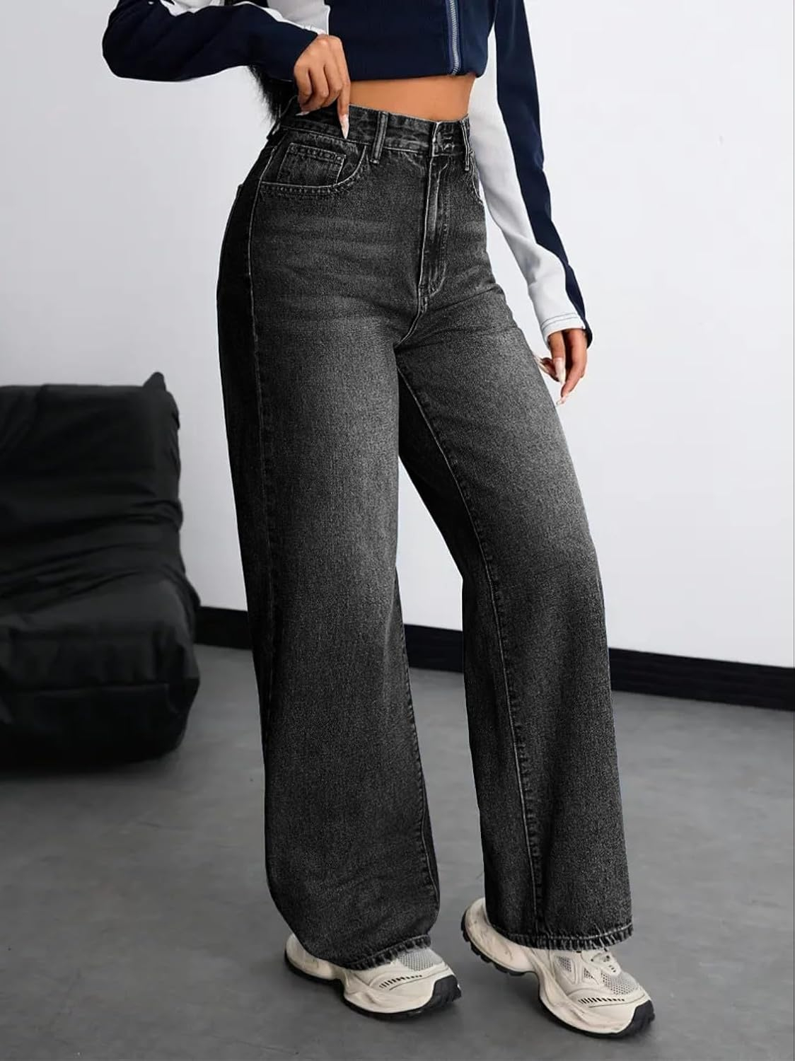 Women Stretch High-Waist Baggy Denim Jeans - Image 24
