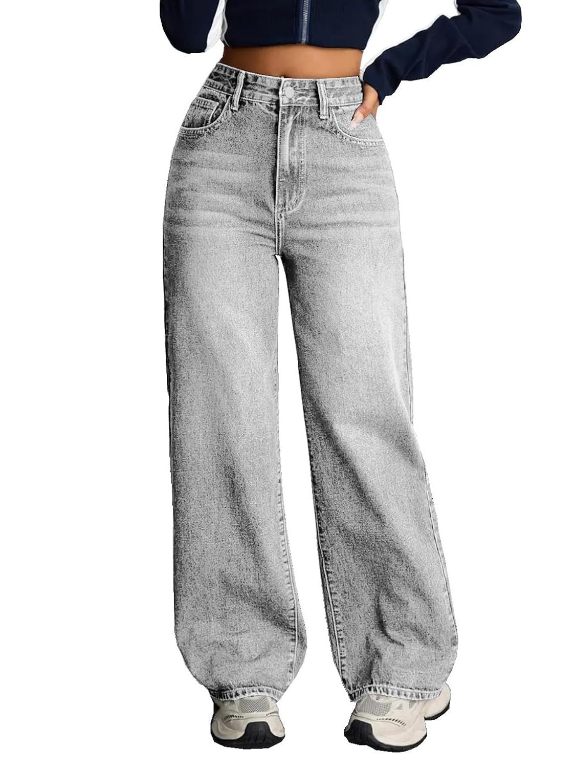 Women Stretch High-Waist Baggy Denim Jeans - Image 25
