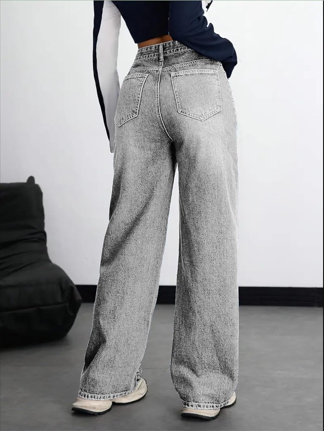 Women Stretch High-Waist Baggy Denim Jeans - Image 27