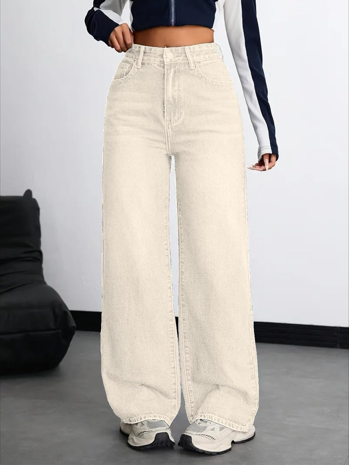 Women Stretch High-Waist Baggy Denim Jeans - Image 32