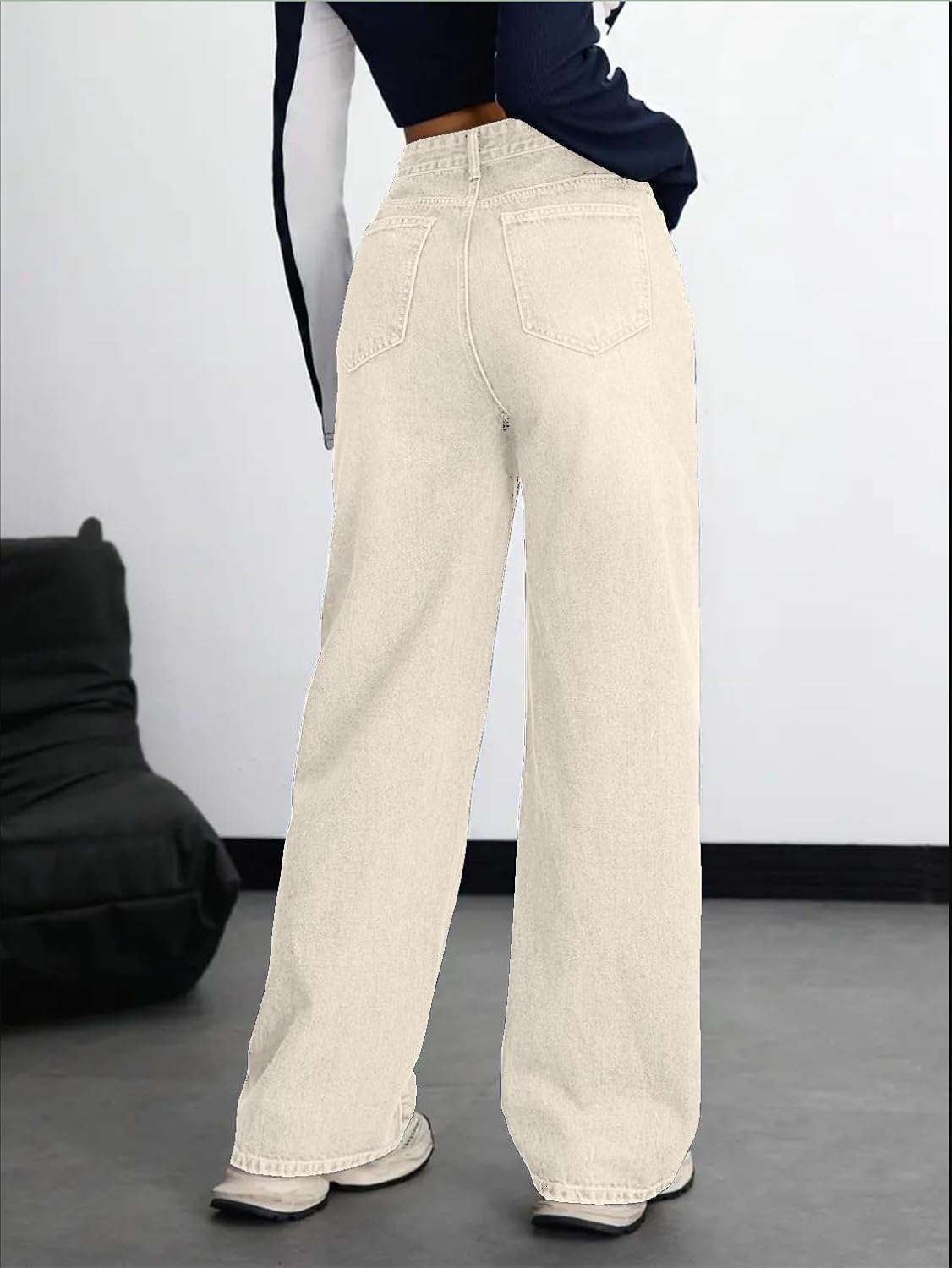 Women Stretch High-Waist Baggy Denim Jeans - Image 33