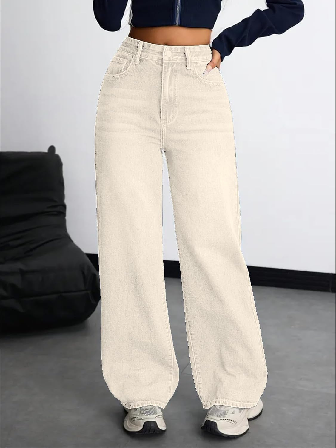 Women Stretch High-Waist Baggy Denim Jeans - Image 34