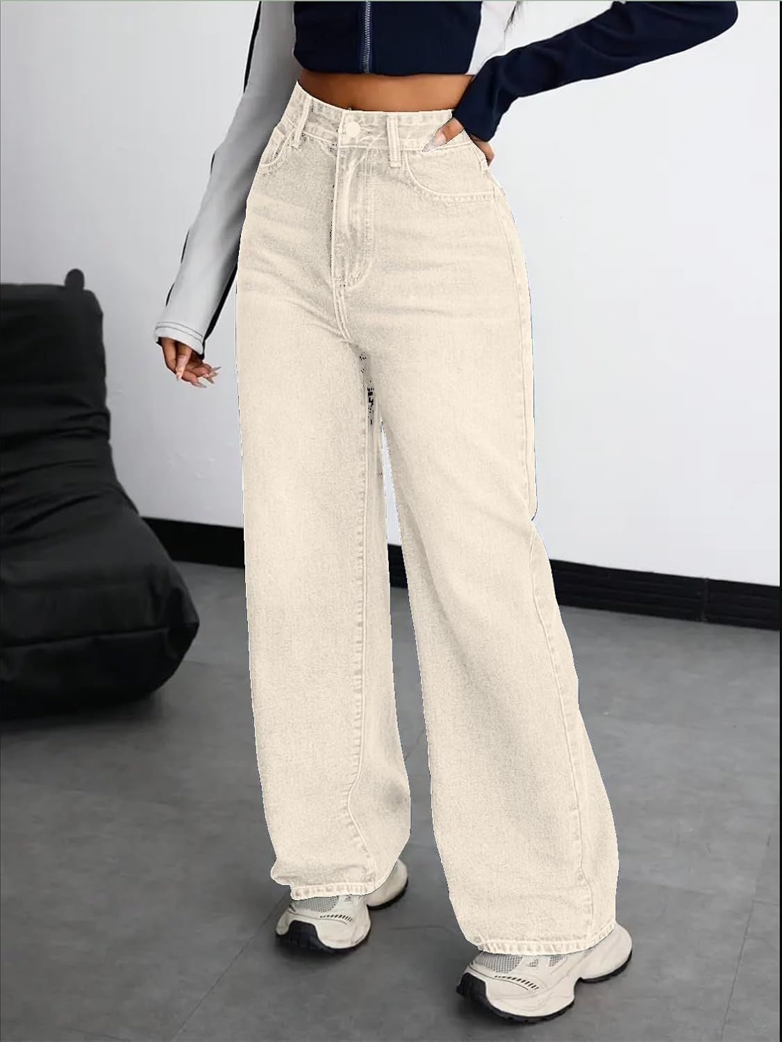 Women Stretch High-Waist Baggy Denim Jeans - Image 35