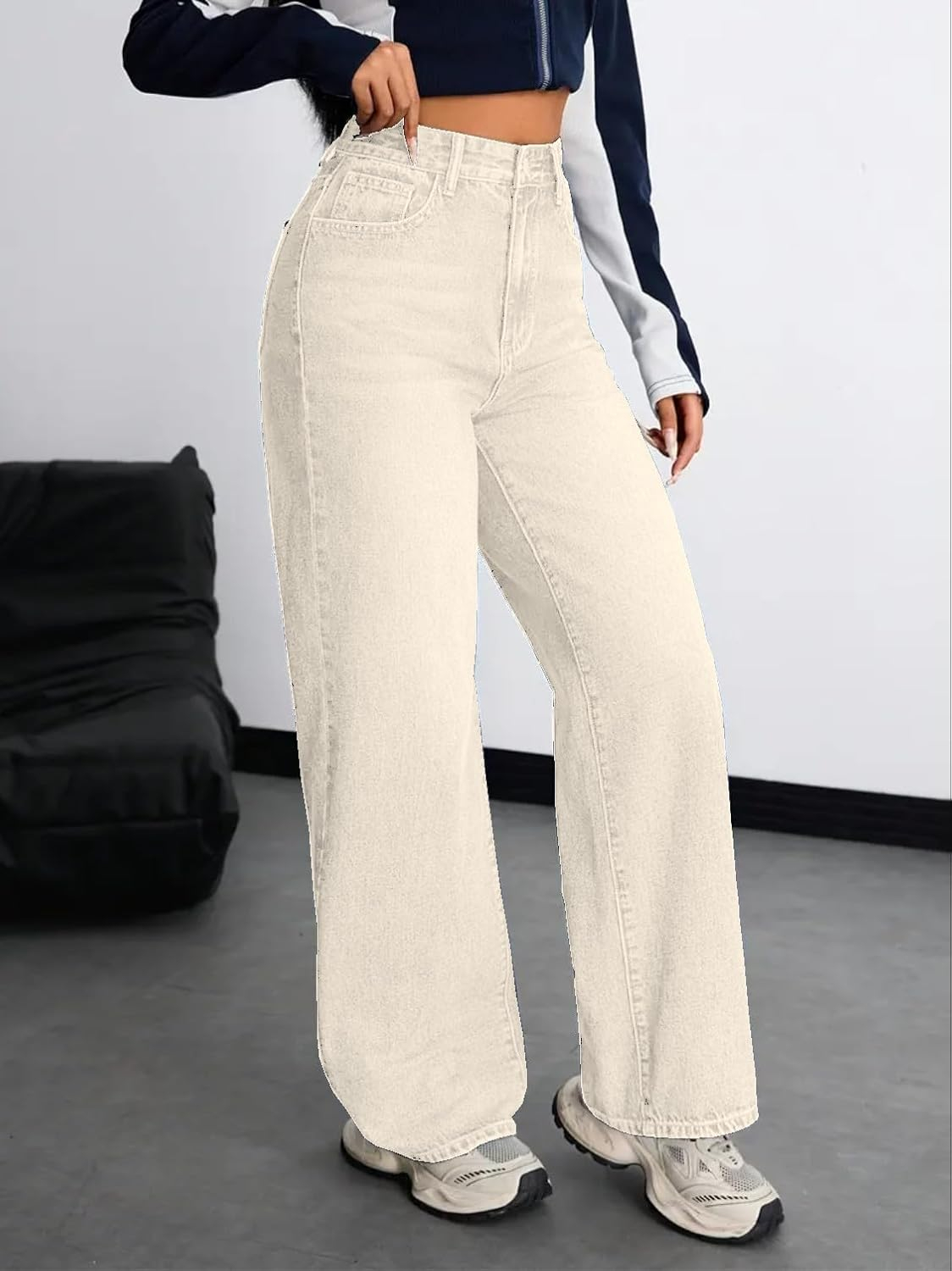 Women Stretch High-Waist Baggy Denim Jeans - Image 36