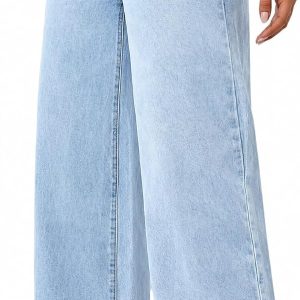 Women Blue Straight Fit High-Rise Jeans