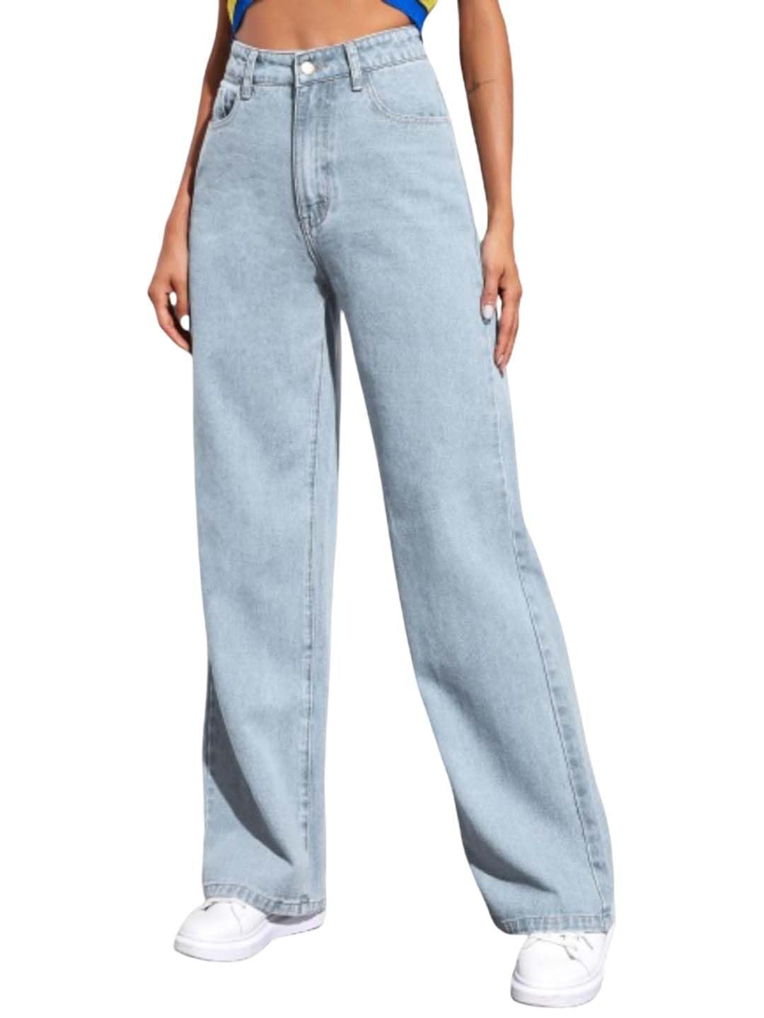 Women High-Waist Wide Leg Denim Jeans