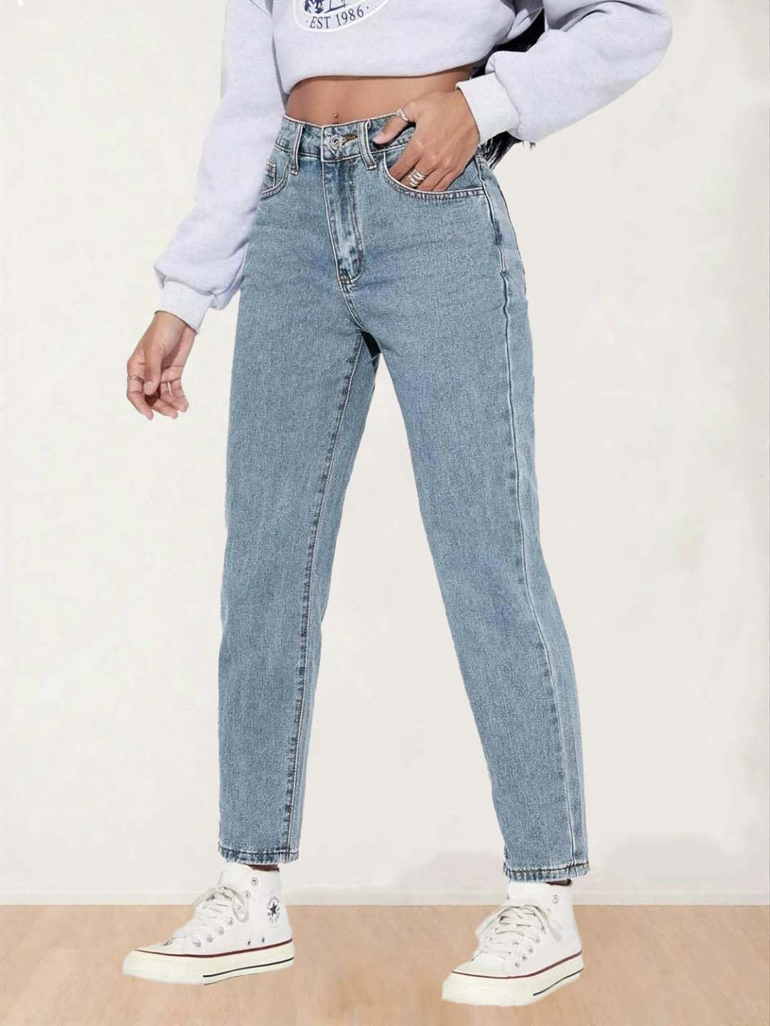 Women High-Waist Wide Leg Denim Jeans - Image 8
