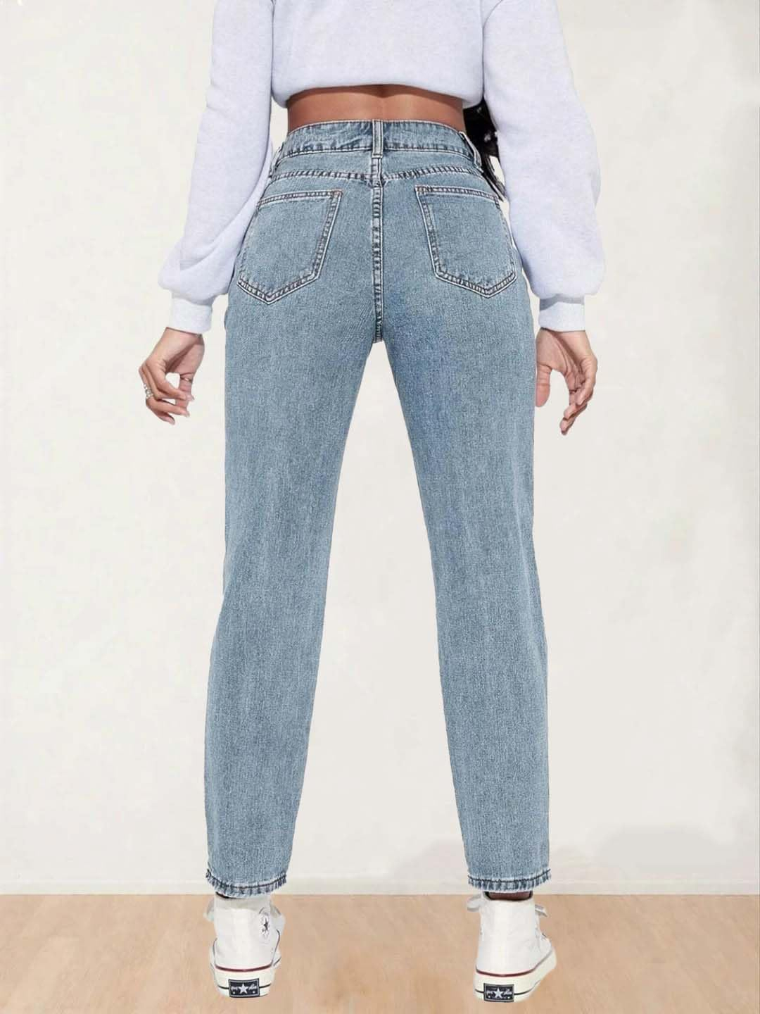 Women High-Waist Wide Leg Denim Jeans - Image 10