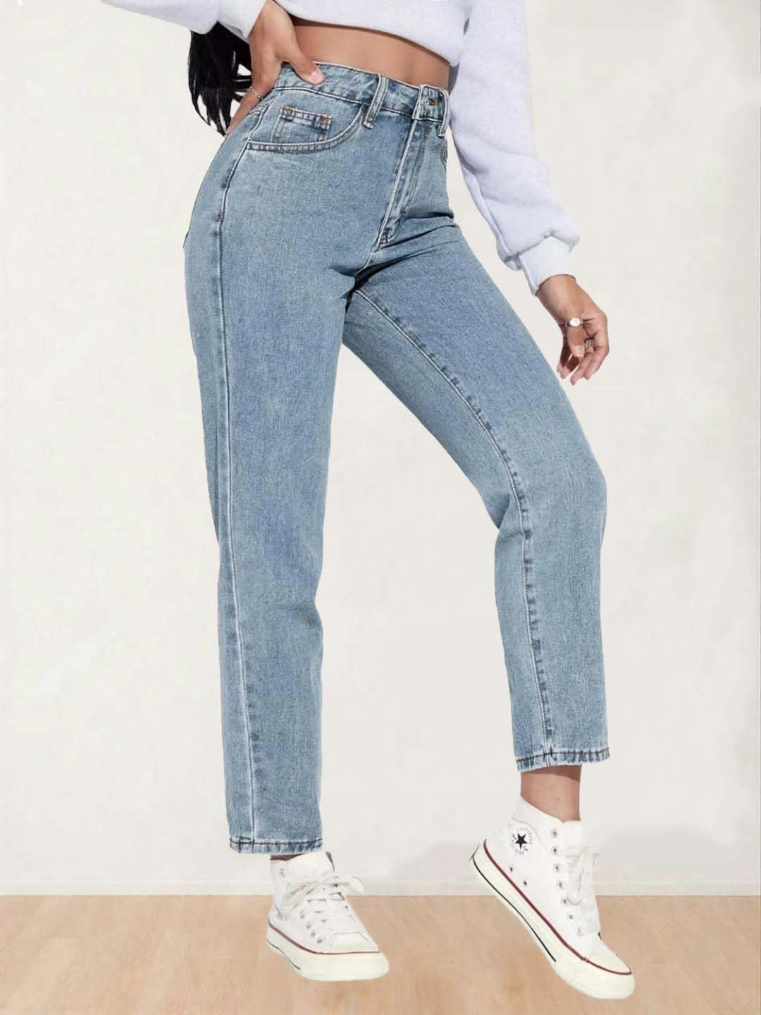 Women High-Waist Wide Leg Denim Jeans - Image 11