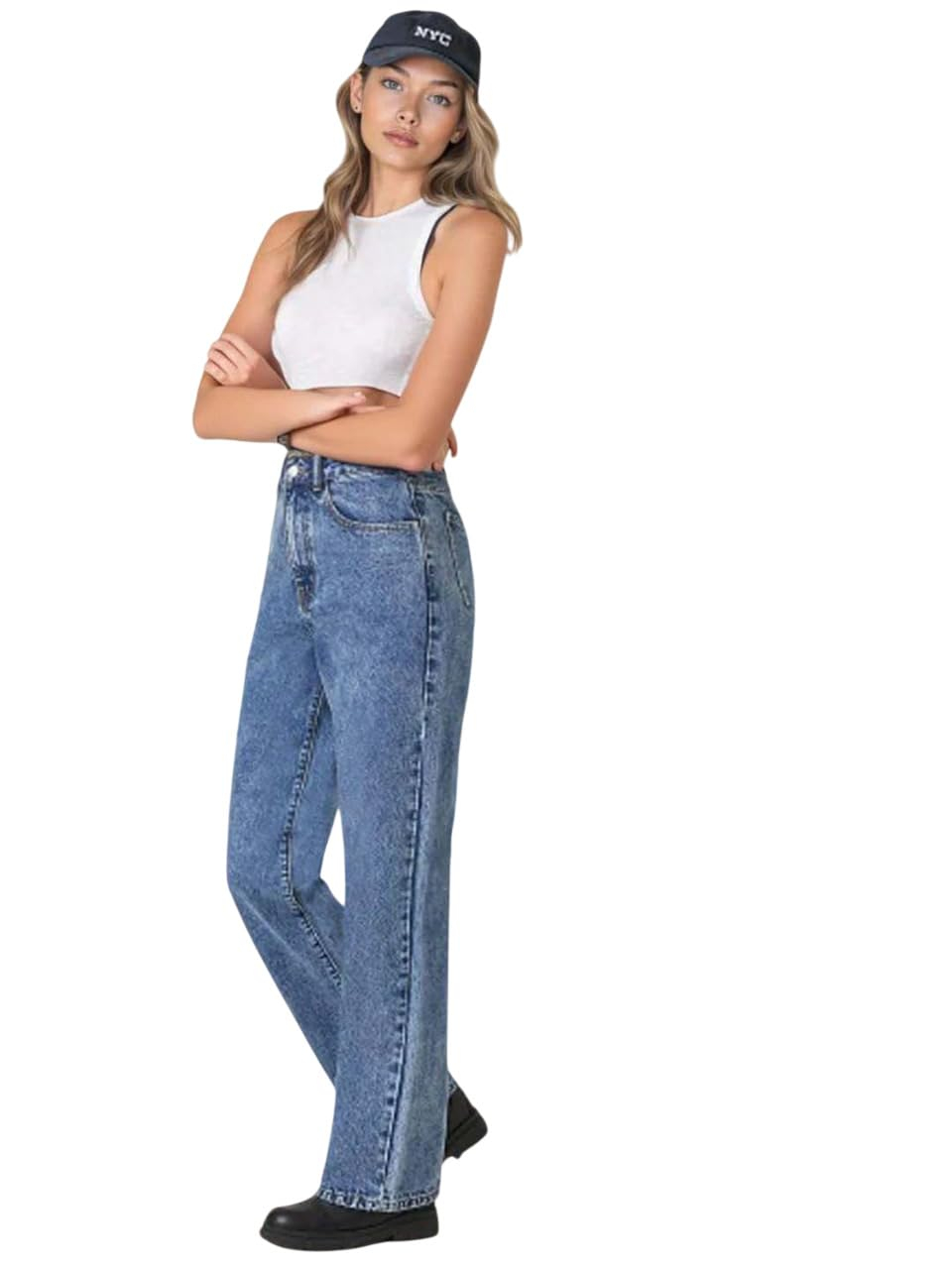 Women High-Waist Wide Leg Denim Jeans - Image 12
