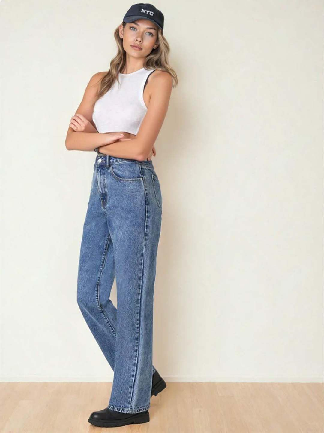 Women High-Waist Wide Leg Denim Jeans - Image 13