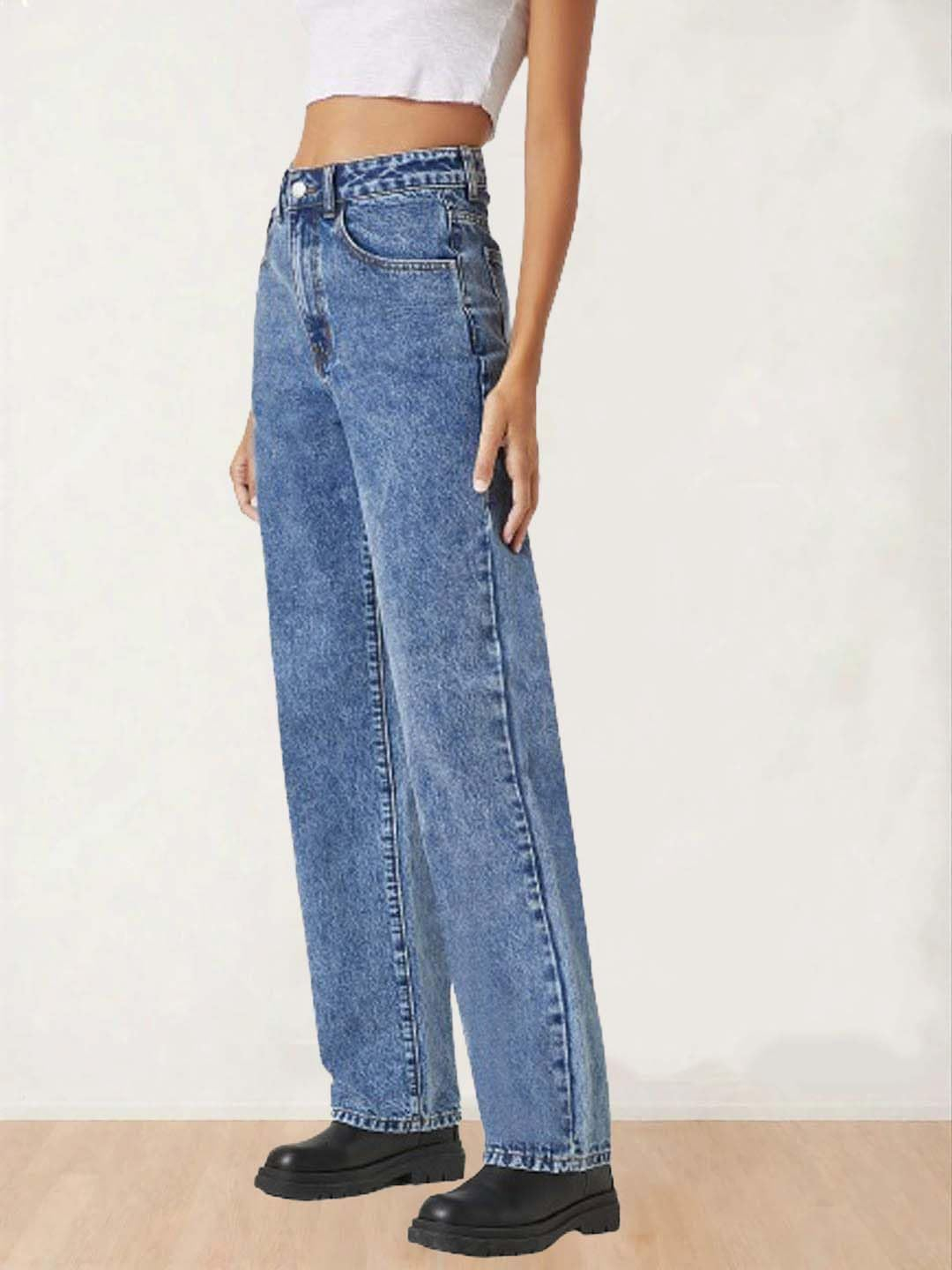 Women High-Waist Wide Leg Denim Jeans - Image 14
