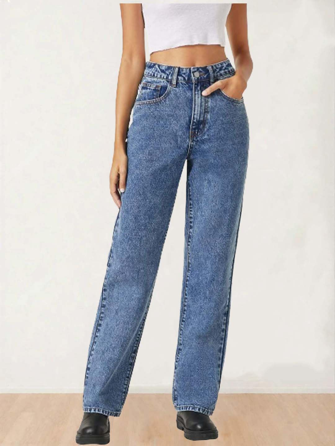 Women High-Waist Wide Leg Denim Jeans - Image 16