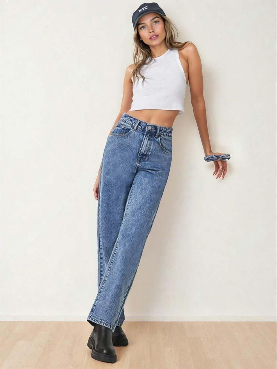 Women High-Waist Wide Leg Denim Jeans - Image 17