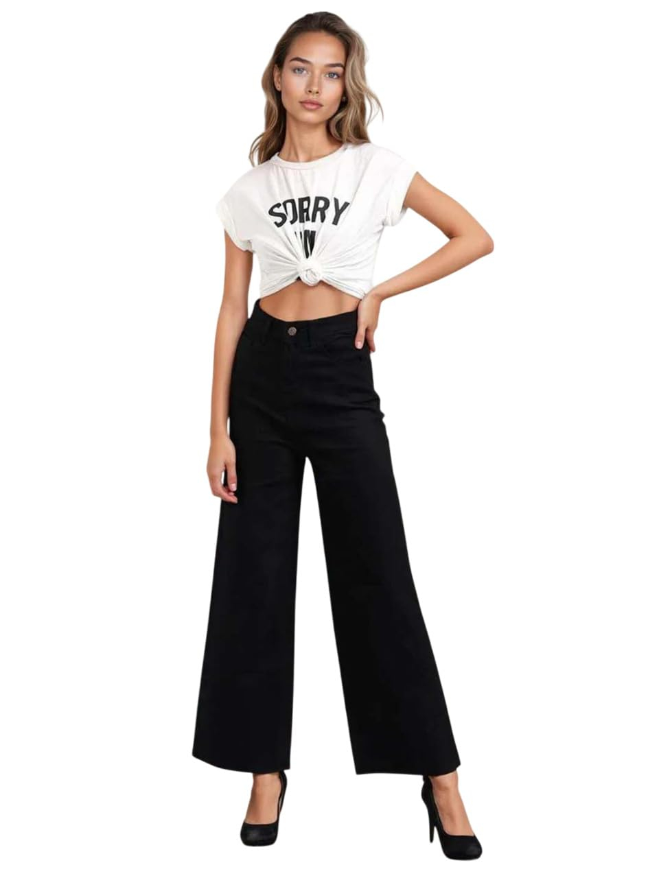 Women High-Waist Wide Leg Denim Jeans - Image 18