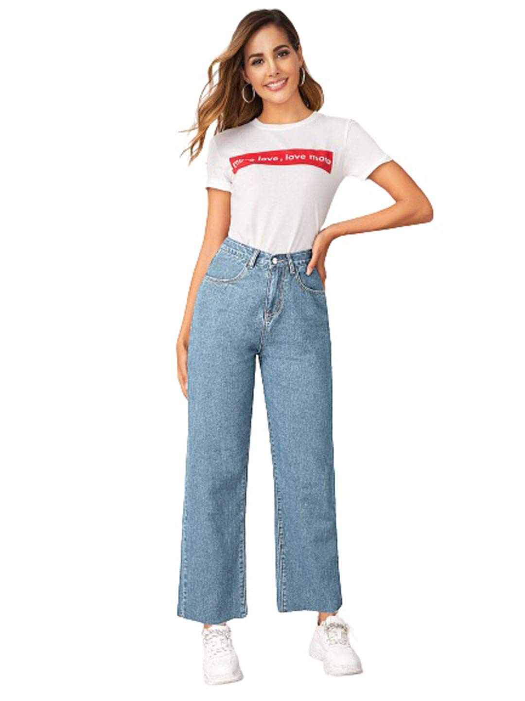 Women High-Waist Wide Leg Denim Jeans - Image 36
