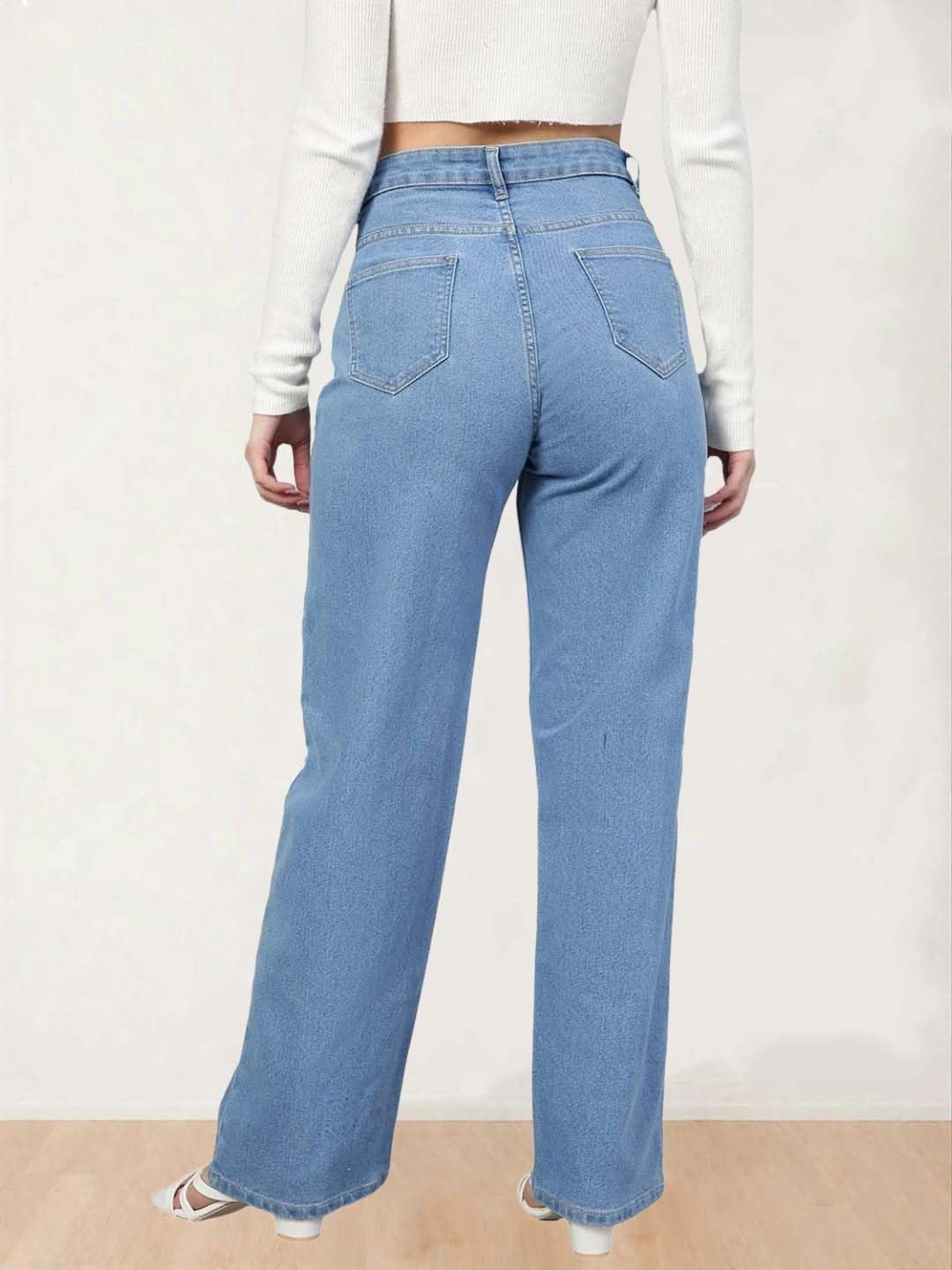 Women High-Rise Straight Leg Jeans - Image 6