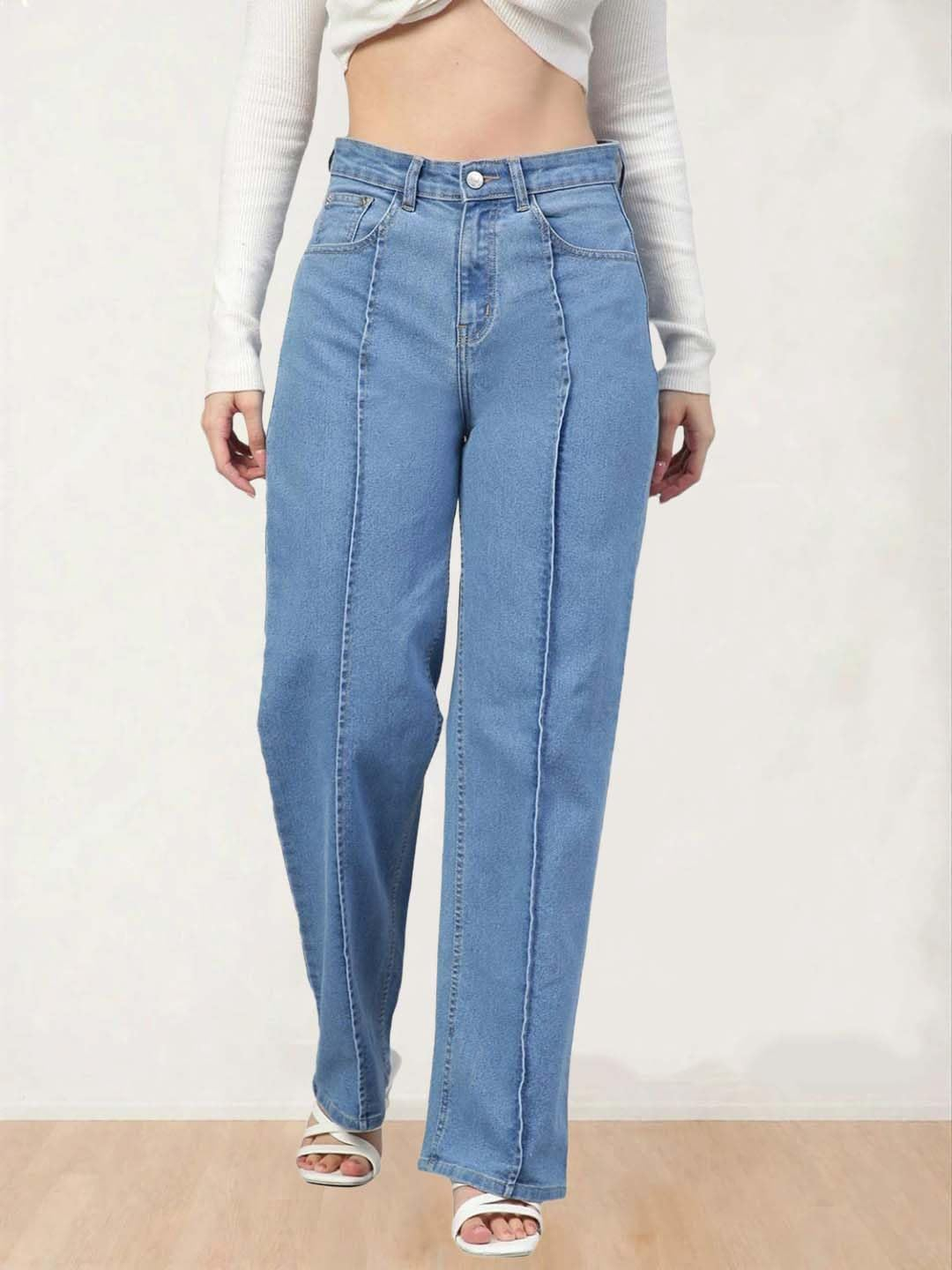 Women High-Rise Straight Leg Jeans - Image 7