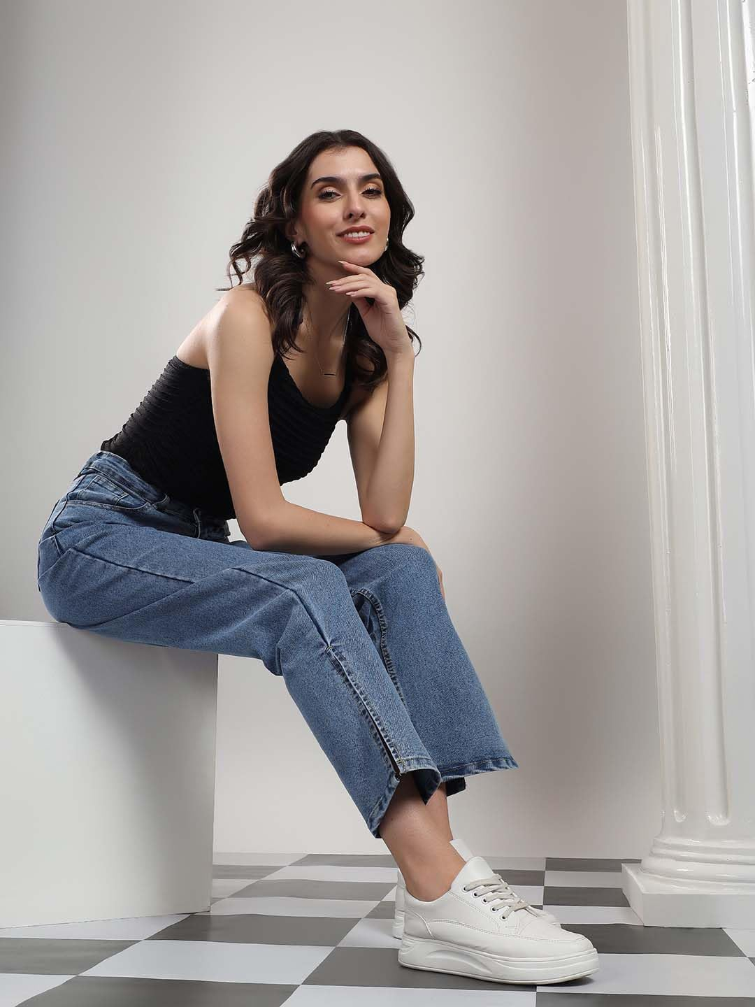 Women High-Rise Straight Leg Jeans - Image 14